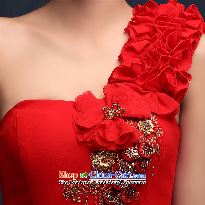The bride red bows services 2015 new long evening dresses and stylish wedding shoulder wedding winter wedding dresses , M, in accordance with RIM , , , lisa shopping on the Internet