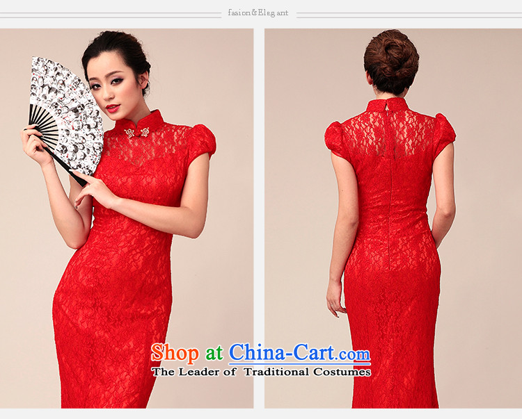 The 2015 new HIV 310001 Chinese cheongsam dress red lace long crowsfoot bride Annual Meeting at the large red bows L picture, prices, brand platters! The elections are supplied in the national character of distribution, so action, buy now enjoy more preferential! As soon as possible.