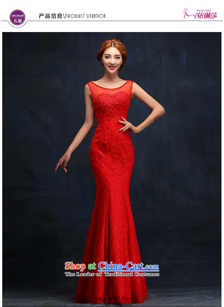 2015 new wedding dresses package and bride long dresses crowsfoot slotted shoulder bows services red lace dress L picture, prices, brand platters! The elections are supplied in the national character of distribution, so action, buy now enjoy more preferential! As soon as possible.