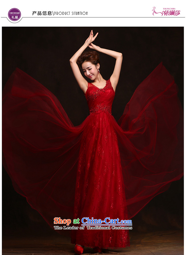 Red bride bows services bride stylish wedding dresses new 2015 lace long thin dress Sau San video XS pictures, prices, brand platters! The elections are supplied in the national character of distribution, so action, buy now enjoy more preferential! As soon as possible.