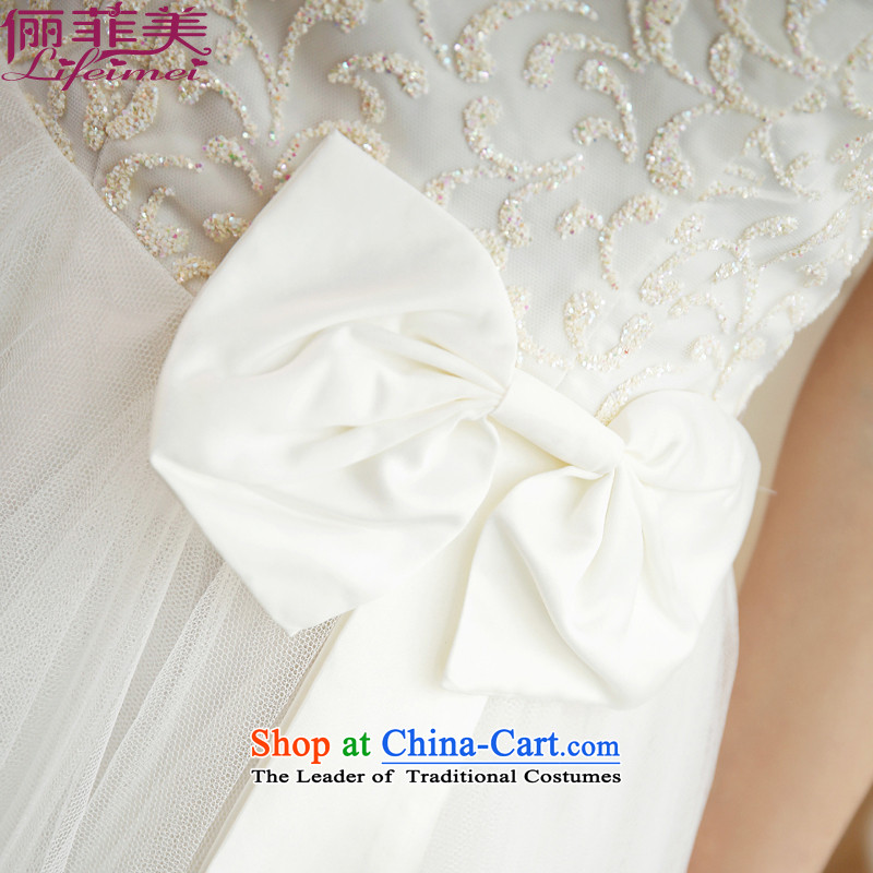 Li and the Summer Wedding Fashion wedding services and chest short bows of bridesmaid sister mission dress chest pearl high waist dress dresses are code  F, 158 white and shopping on the Internet has been pressed.