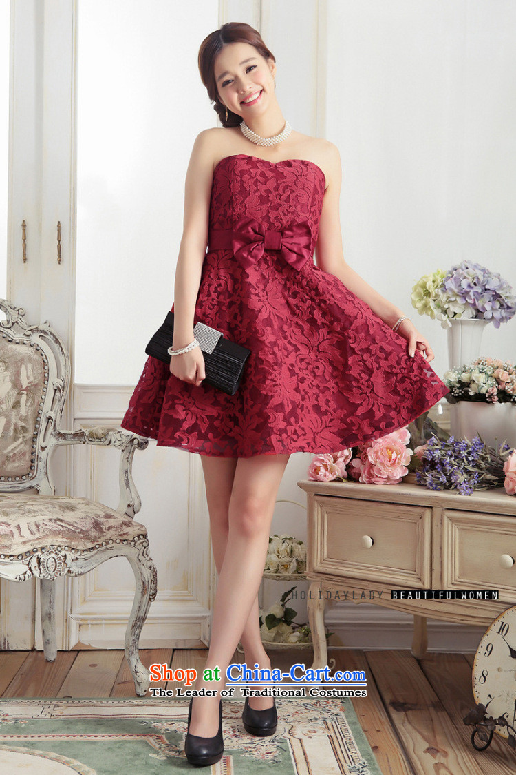 The end of the light (MO) chest anointed QIAN water-soluble lace bow ties small dress Foutune of dress dresses 3373 dark blue L picture, prices, brand platters! The elections are supplied in the national character of distribution, so action, buy now enjoy more preferential! As soon as possible.