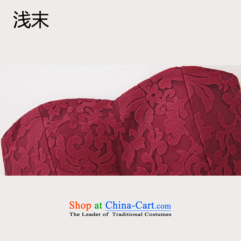 The end of the light (MO) chest anointed QIAN water-soluble lace bow ties small dress Foutune of dress dresses 3373 dark blue light at the end of L, , , , shopping on the Internet
