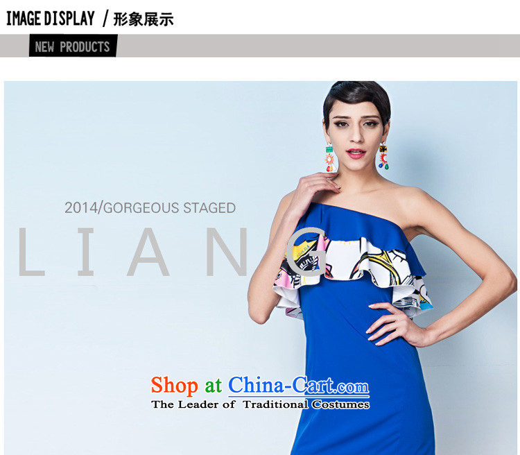 Yi Ge lire aristocratic temperament Beveled Shoulder straps Sau San video thin banquet dress dresses Blue 6602 S picture, prices, brand platters! The elections are supplied in the national character of distribution, so action, buy now enjoy more preferential! As soon as possible.