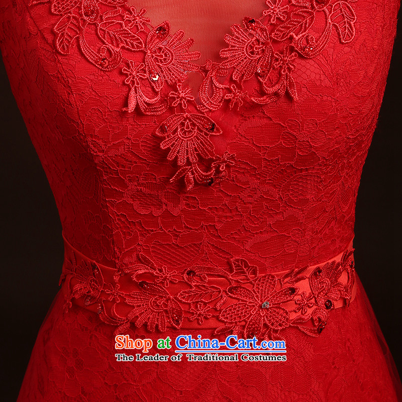 Beverly Ting bows Service Bridal Fashion New Spring/Summer 2015 Red Dress long marriage of autumn and winter lace evening dress female red XXL, Sau San Ting (tingbeier Beverly) , , , shopping on the Internet