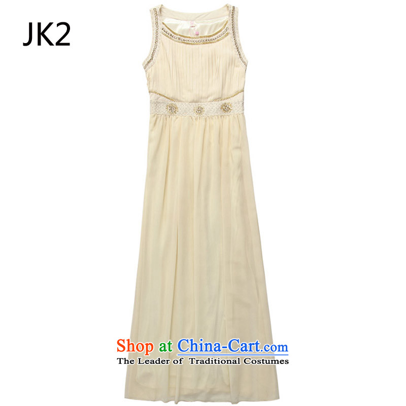 Noble hand-nails at Pearl shoulder dinner appointment skirt chiffon larger gown dresses JL2 9623 champagne color XL,JK2.YY,,, shopping on the Internet