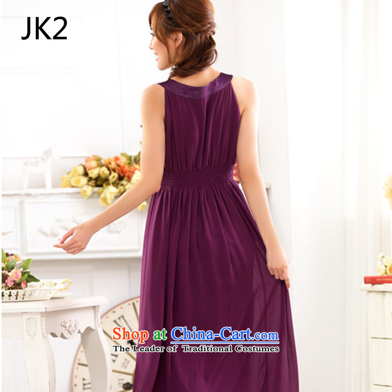 Western wind round-neck collar to manually staple large Bright Pearl River delta drilling large chiffon gown dresses JK2 9625 purple ,JK2.YY,,, code are shopping on the Internet
