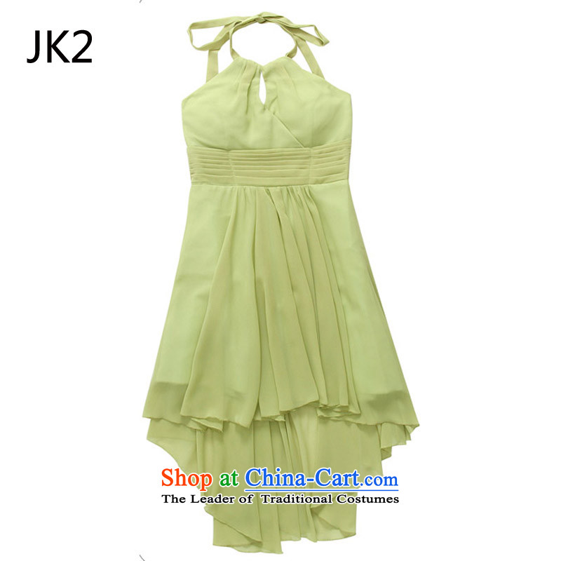 Aristocratic bare shoulders hang also sexy foutune show large chiffon dovetail dress dresses JK2 88-99 18 fruit green XXXL,JK2.YY,,, shopping on the Internet