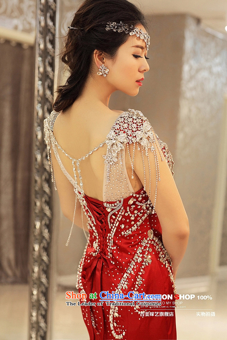 Pre-sale - wedding dresses Kyrgyz-american married arts 2015 new shoulders Korean tail 971 luxury water drilling bridal dresses wine red XS picture, prices, brand platters! The elections are supplied in the national character of distribution, so action, buy now enjoy more preferential! As soon as possible.