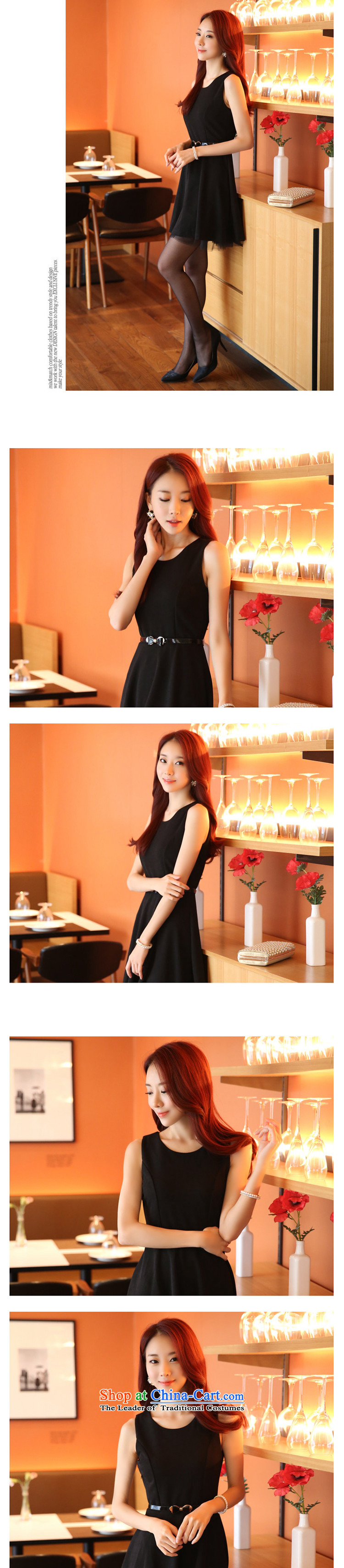 The Korean version of the black round-neck collar at shoulder vest skirt wear skirts large video thin large swing dress dresses with belts) JK2 9920 Black XXL picture, prices, brand platters! The elections are supplied in the national character of distribution, so action, buy now enjoy more preferential! As soon as possible.