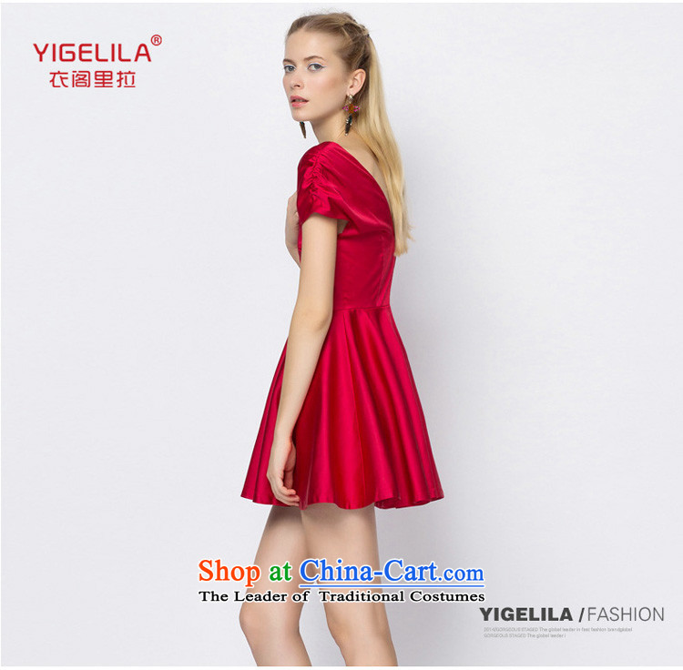 Yi Ge lire aristocratic dress dresses bubble cuff pressure on silk and cotton bridesmaid dress skirt bride services back door onto bows bright red 6700 S picture, prices, brand platters! The elections are supplied in the national character of distribution, so action, buy now enjoy more preferential! As soon as possible.