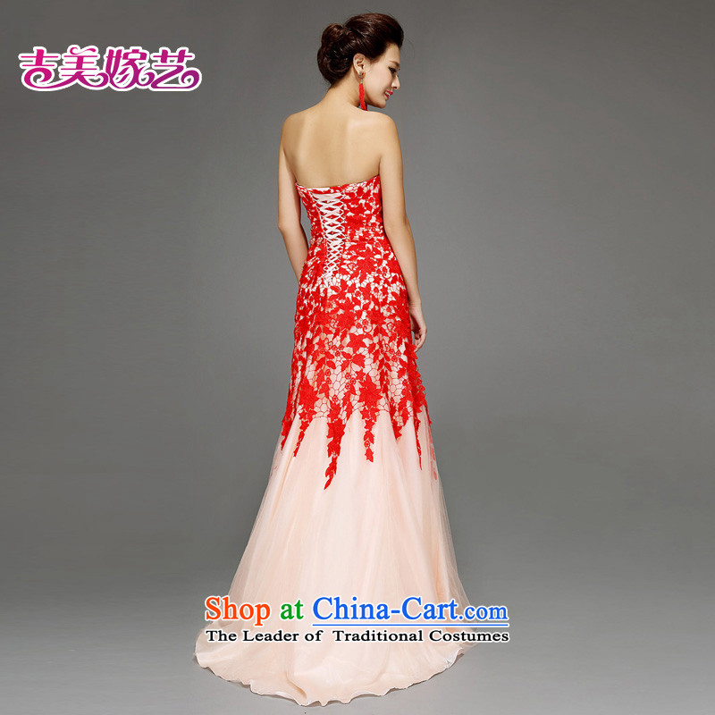 Kyrgyz-US married arts wedding dresses 2015 new Korean wiping the chest A swing lace No. 7657  An Act to align the bride dress RED M Kyrgyz-american married arts , , , shopping on the Internet