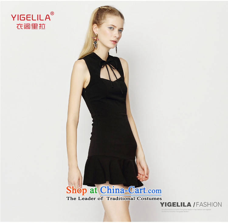 Yi Ge lire aristocratic ladies casual dress commuter skirt billowy flounces sleeveless Sau San video short skirts thin black 6707 yardage L picture, prices, brand platters! The elections are supplied in the national character of distribution, so action, buy now enjoy more preferential! As soon as possible.