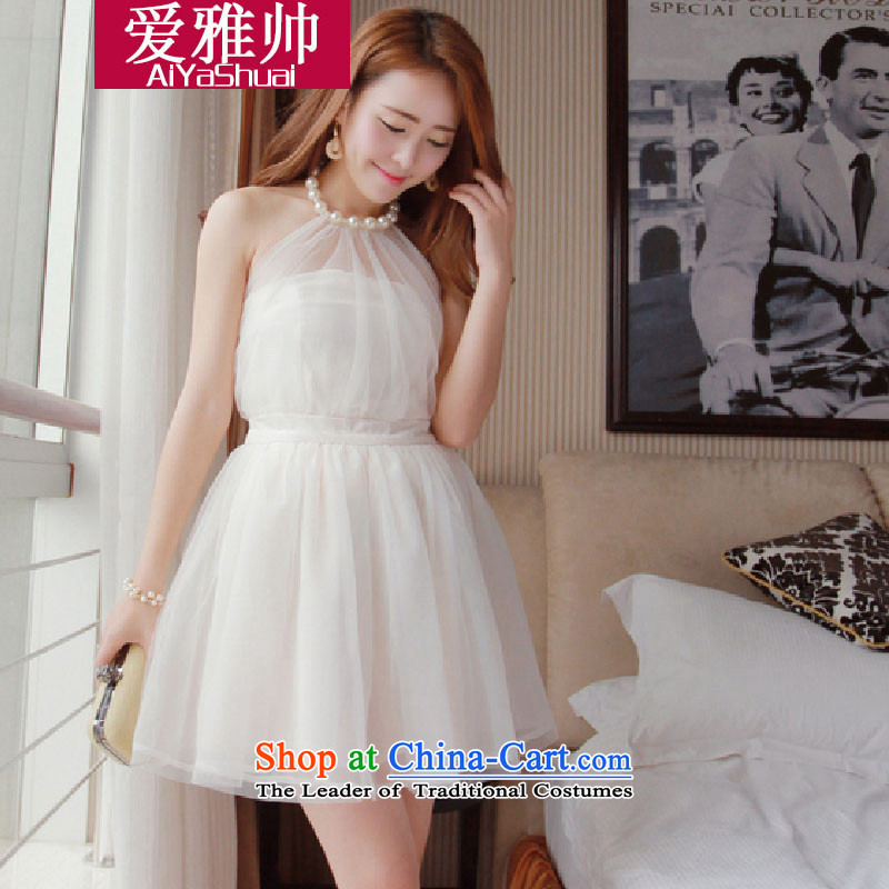 Love ya 2014 New Shuai nightclubs pearl-history and sexy back princess bon bon gauze small dress dresses white, Love Will Ya Shuai (aiyashuai) , , , shopping on the Internet
