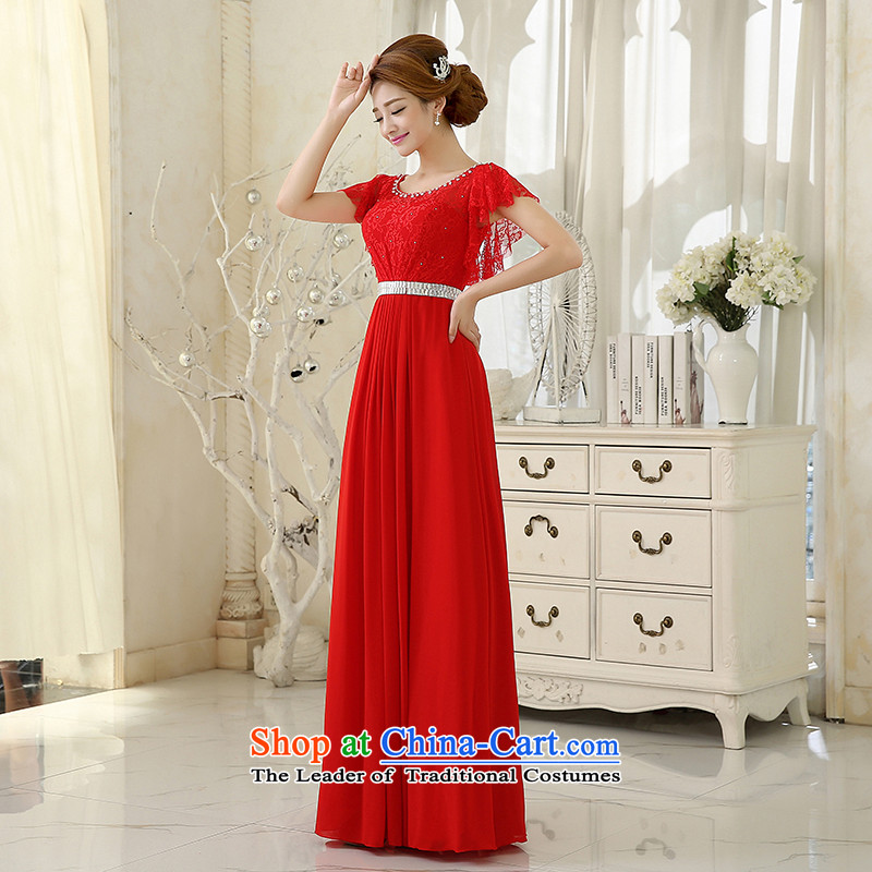 Wedding dress the new bride toasting champagne 2015 service banquet service lace long red dress Sau San evening dresses bride RED M, hundreds of Ming products , , , shopping on the Internet