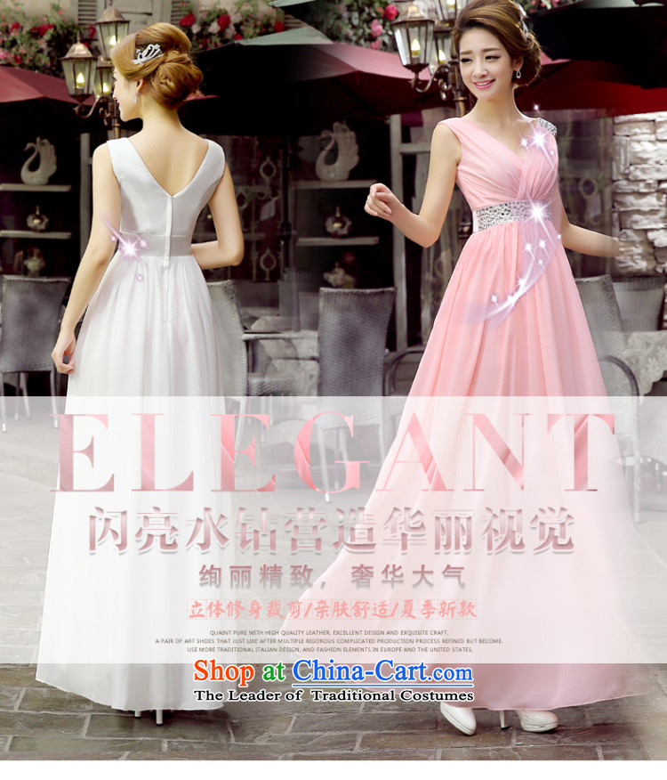 The bride bows evening dresses 2015 new diamond sexy deep Sau San long bridesmaid mission dresses banquet hosted long evening white L picture, prices, brand platters! The elections are supplied in the national character of distribution, so action, buy now enjoy more preferential! As soon as possible.