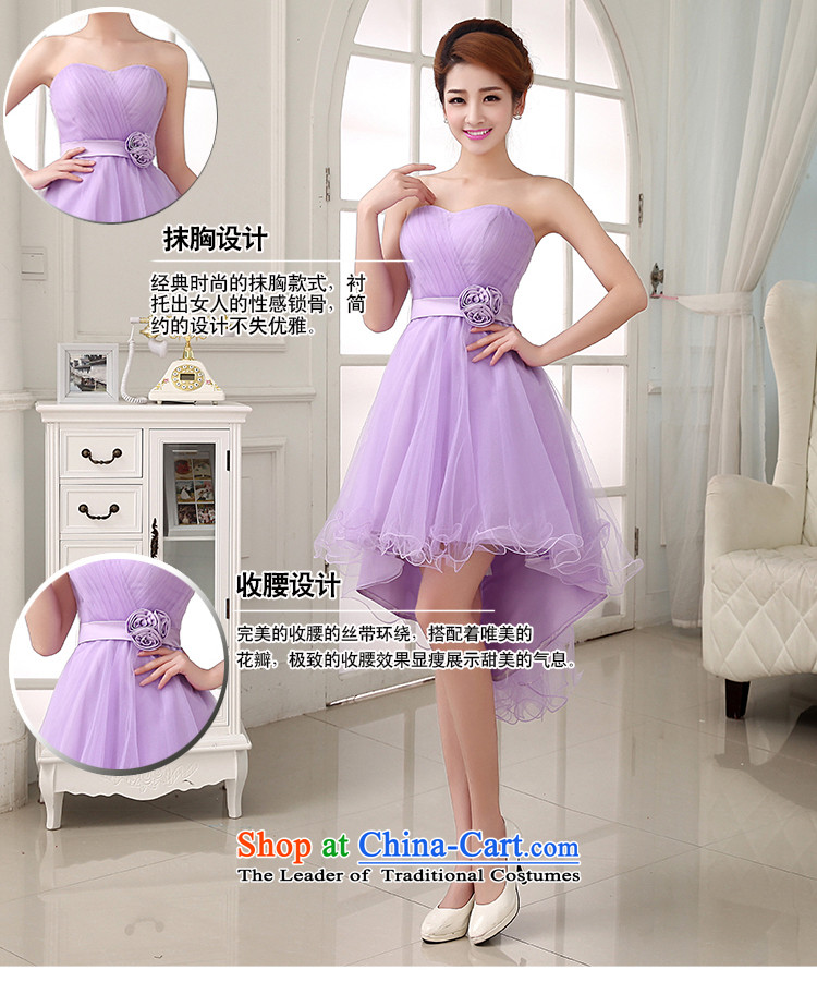Dress evening dress small short skirts 2015 new stylish Sau San luxury lace bride bridesmaid before long after a short skirt Fall/Winter Collections female skirt light purple made Size 5-7 day shipping picture, prices, brand platters! The elections are supplied in the national character of distribution, so action, buy now enjoy more preferential! As soon as possible.