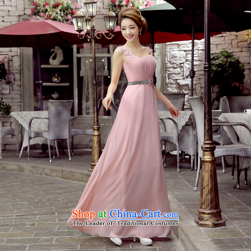 2015 new wedding dresses bows services marriages stylish diamond Sau San Foutune of pink dress long bridesmaid mission dresses pink M, hundreds of Ming products , , , shopping on the Internet