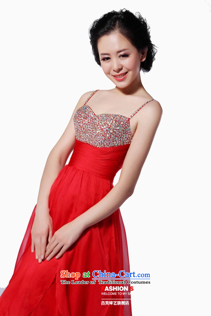 Wedding dress Kyrgyz-american married arts new 2015 straps Korean long gown LS992 bridal dresses Red 4# picture, prices, brand platters! The elections are supplied in the national character of distribution, so action, buy now enjoy more preferential! As soon as possible.