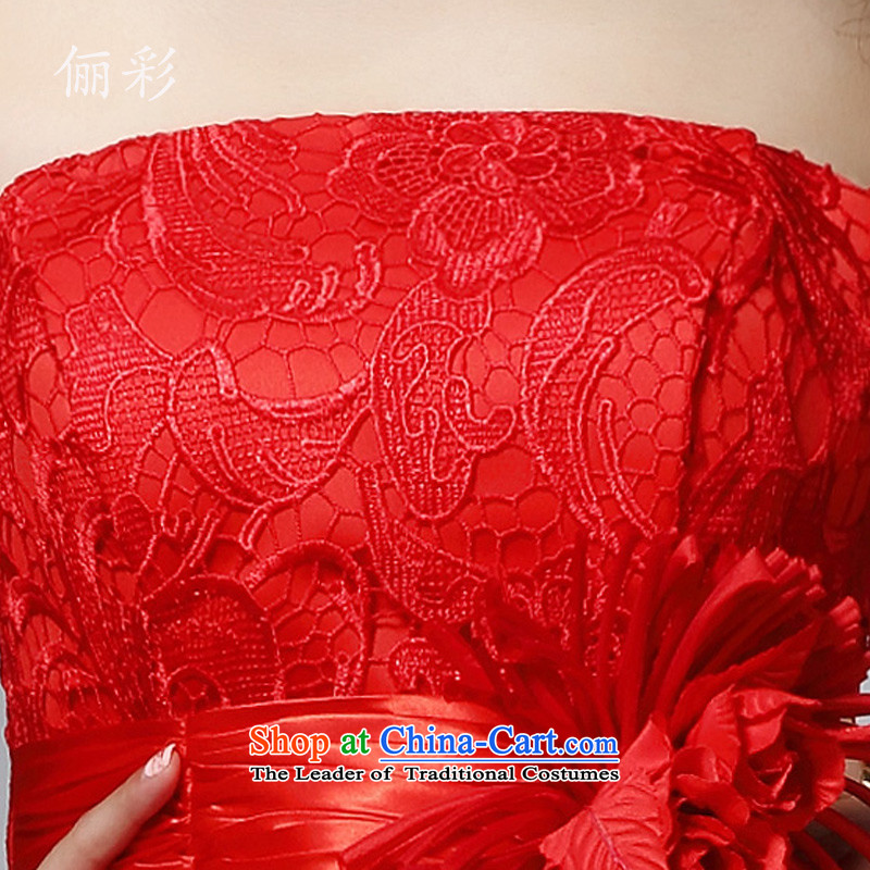 158 color red anointed chest small dress female lace sexy princess skirt bridesmaid short skirts, dresses RED M 158 color (LICAI) , , , shopping on the Internet