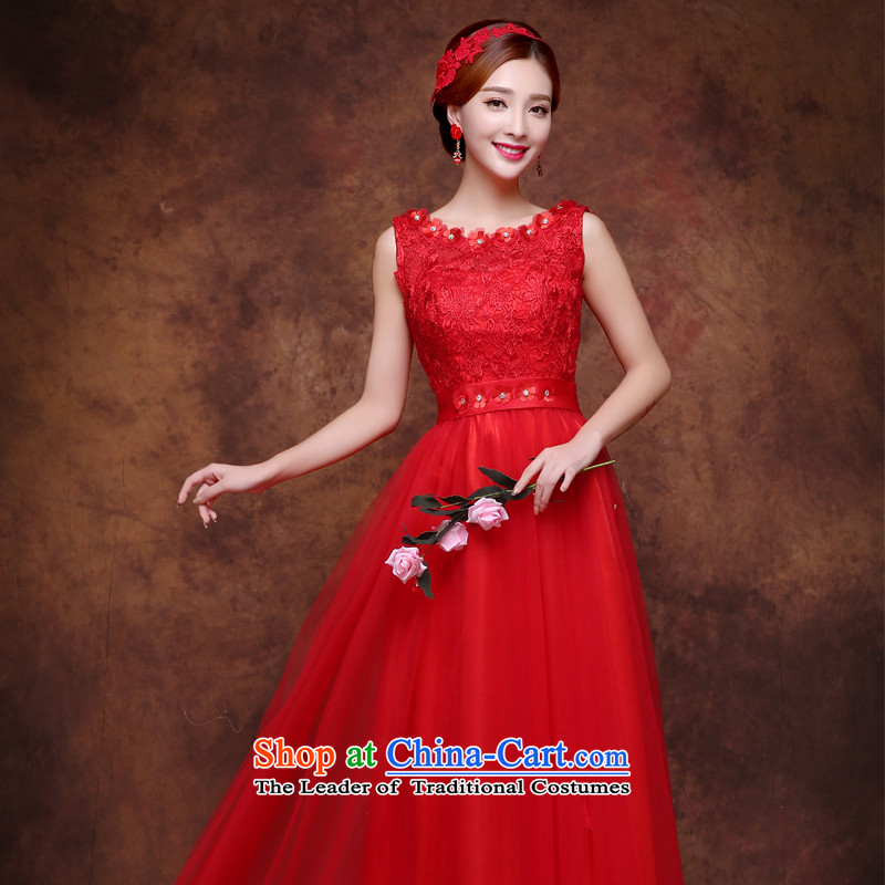 However, new dresses services 2015 Winter, lace video thin bride bows services word dress shoulder red long annual meeting under the auspices of Sau San banquet dinner dress red tailored, Lily Dance (ball lily shopping on the Internet has been pressed.)