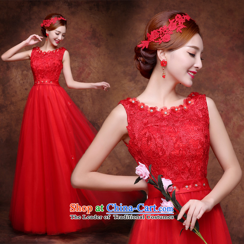 However, new dresses services 2015 Winter, lace video thin bride bows services word dress shoulder red long annual meeting under the auspices of Sau San banquet dinner dress red tailored, Lily Dance (ball lily shopping on the Internet has been pressed.)