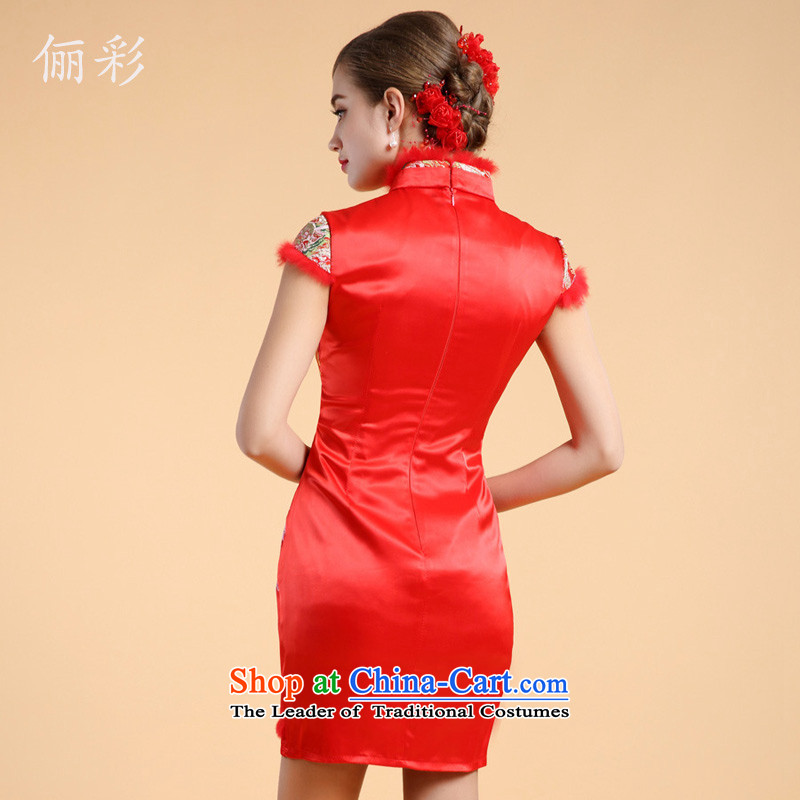 158 color duvet qipao short of winter lace wedding dresses services temperament red bows M 158 color (LICAI) , , , shopping on the Internet