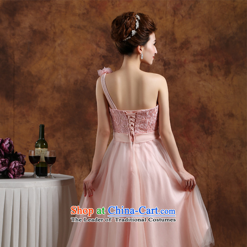 Bridesmaid evening dresses and Stylish service bridesmaid dress 2015 new marriage bows to dress short of winter bridesmaid mission sister skirt annual meeting of persons chairing the banquet evening dresses pink M Lily Dance (ball lily shopping on the Internet has been pressed.)