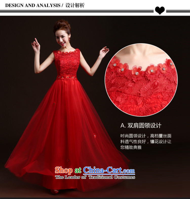 Wedding dresses new 2015 winter stylish shoulders a shoulder marriages bows annual service banquet evening dresses long gown red Korean-style Sau San dress RED M picture, prices, brand platters! The elections are supplied in the national character of distribution, so action, buy now enjoy more preferential! As soon as possible.