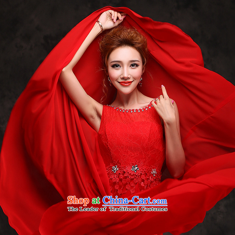 Hei Kaki 2015 autumn and winter long stylish pregnant women dress bows services services bridesmaid toasting champagne bridal dresses skirt evening dress RED?M