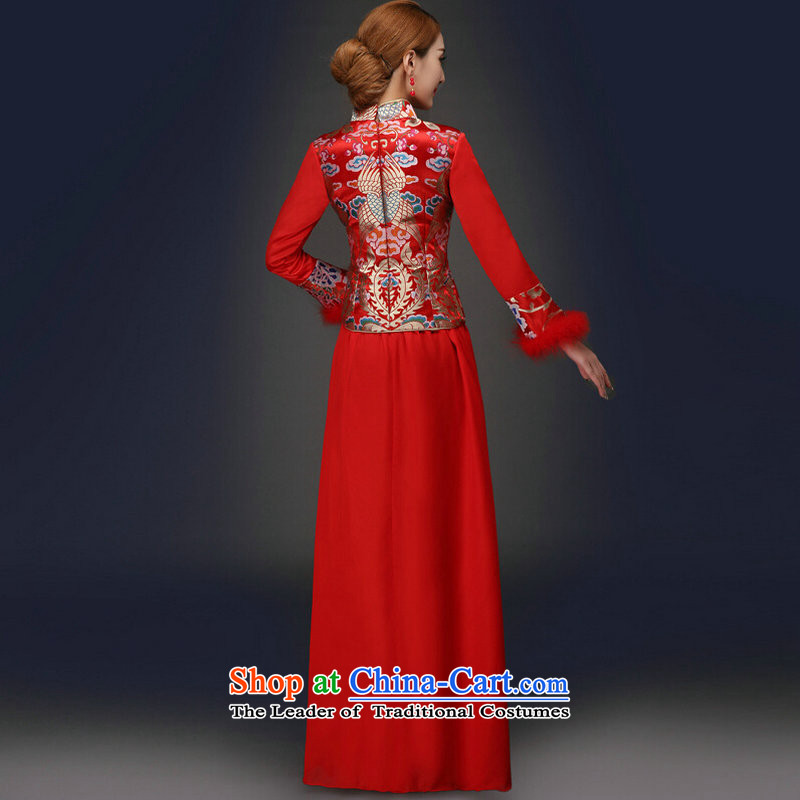 There is also a grand autumn and winter optimize new long-sleeved qipao retro bows YFTK2080 RED , L, yet to optimize multimedia silk , , , shopping on the Internet