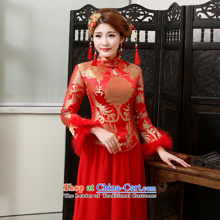 There is also optimized 8D Long thick long-sleeved winter clothing qipao gown YFTK2814 Chinese Antique bride red XXL picture, prices, brand platters! The elections are supplied in the national character of distribution, so action, buy now enjoy more preferential! As soon as possible.