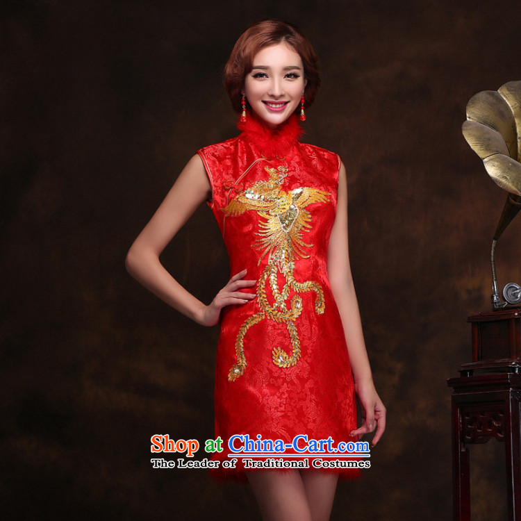 Yet a red short, improved cheongsam dress qipao gown toasting champagne brides marriage Chinese Antique new stylish YY2095 RED XXXL picture, prices, brand platters! The elections are supplied in the national character of distribution, so action, buy now enjoy more preferential! As soon as possible.