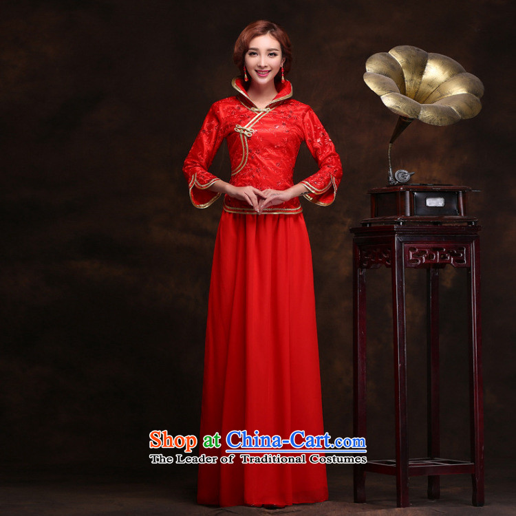 Naoji a 2014 new winter married women serving cheongsam dress improvement of bows stylish long of Chinese Sau San wedding dresses YY2099 RED L picture, prices, brand platters! The elections are supplied in the national character of distribution, so action, buy now enjoy more preferential! As soon as possible.