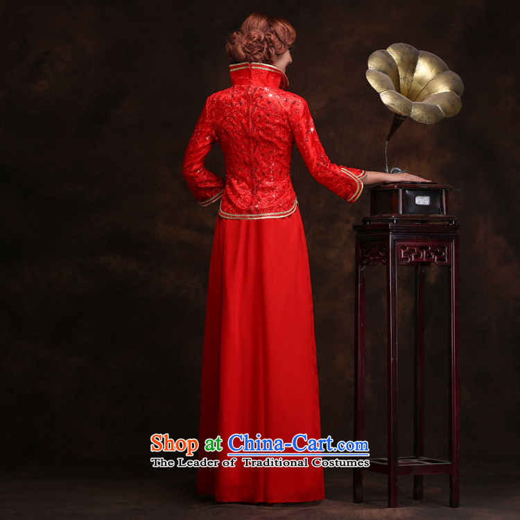 Naoji a 2014 new winter married women serving cheongsam dress improvement of bows stylish long of Chinese Sau San wedding dresses YY2099 RED L picture, prices, brand platters! The elections are supplied in the national character of distribution, so action, buy now enjoy more preferential! As soon as possible.