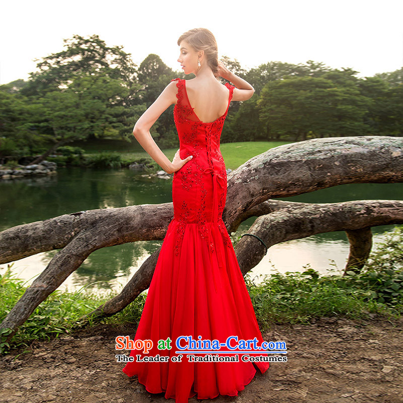 A bride wedding dresses 2015 new dresses red dress royal crowsfoot sister 244 S, a bride shopping on the Internet has been pressed.