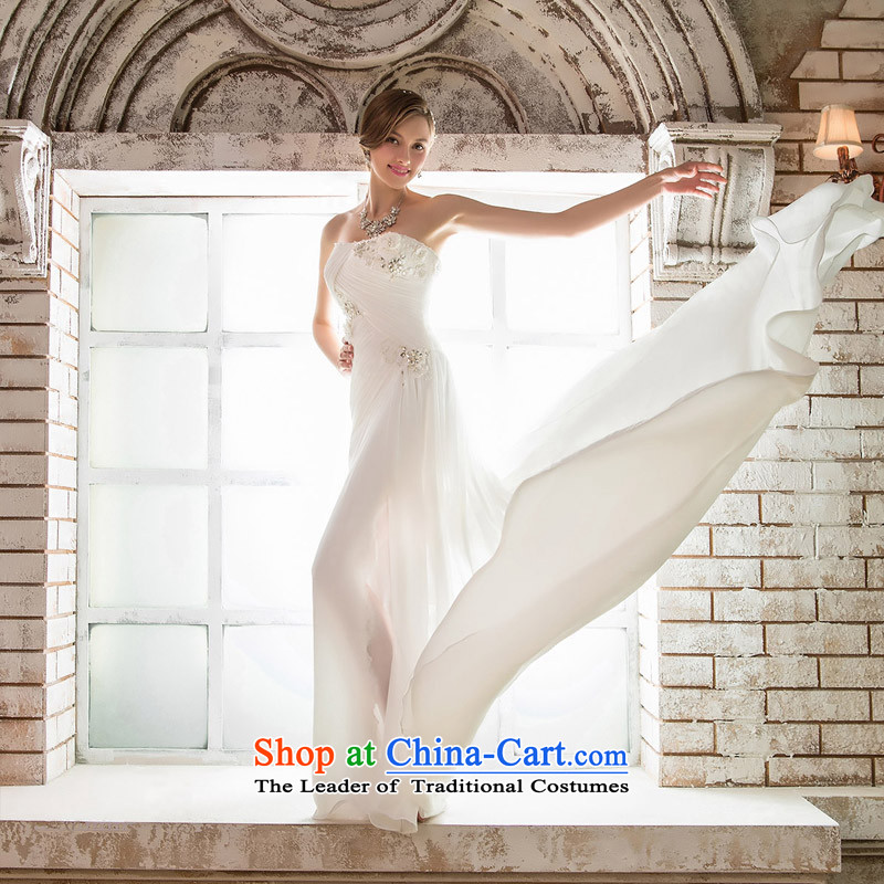 A Bride wedding dresses new 2015 original design and elegant dinner dress uniform trailing white S name door 631 bride shopping on the Internet has been pressed.