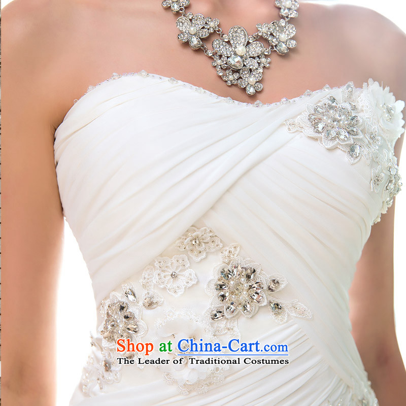 A Bride wedding dresses new 2015 original design and elegant dinner dress uniform trailing white S name door 631 bride shopping on the Internet has been pressed.
