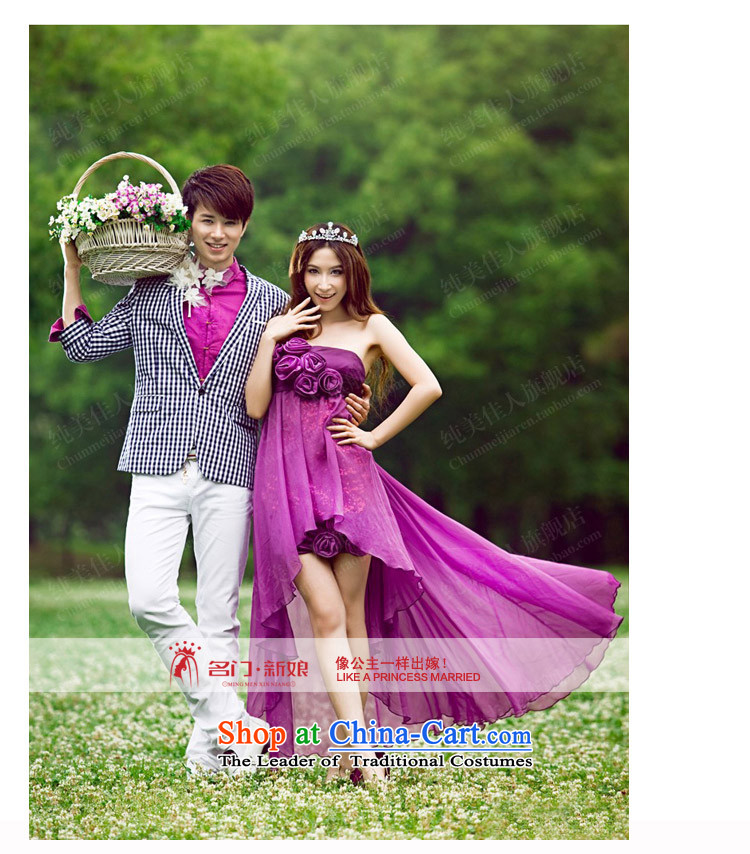 A bride wedding dresses , before the new 2015 after long purple dress short manual 409 PURPLE L pictures of flowers, prices, brand platters! The elections are supplied in the national character of distribution, so action, buy now enjoy more preferential! As soon as possible.
