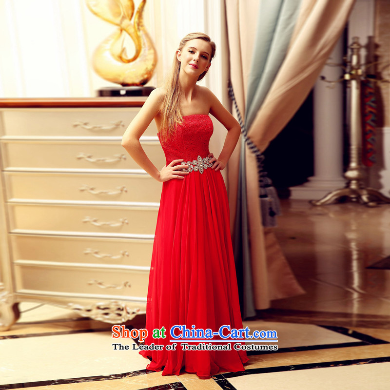 A Bride wedding dresses new 2015 bows service wedding dress evening dresses bridesmaid services 708 red , L, a bride shopping on the Internet has been pressed.
