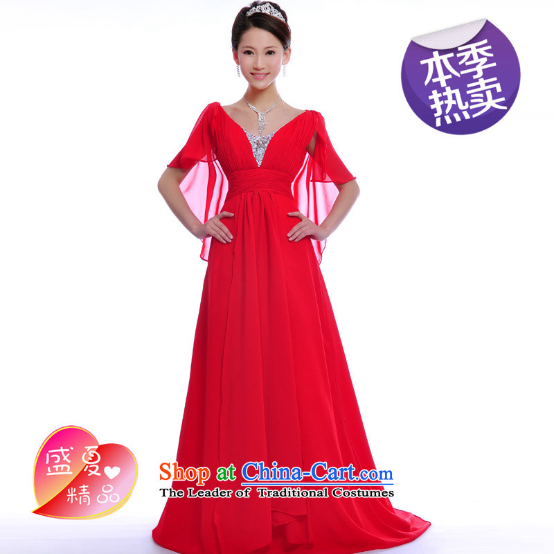 The privilege of serving-leung 2015 new red marriages long tail bows to dress large Fat MM red alignment to the honor of serving-leung 5XL, shopping on the Internet has been pressed.