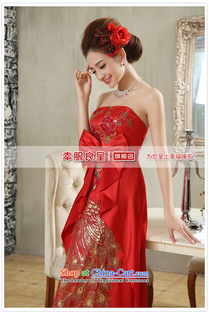 The privilege of serving-leung 2015 new red anointed chest bride wedding dress long marriage butterfly red S wedding dresses skirt picture, prices, brand platters! The elections are supplied in the national character of distribution, so action, buy now enjoy more preferential! As soon as possible.