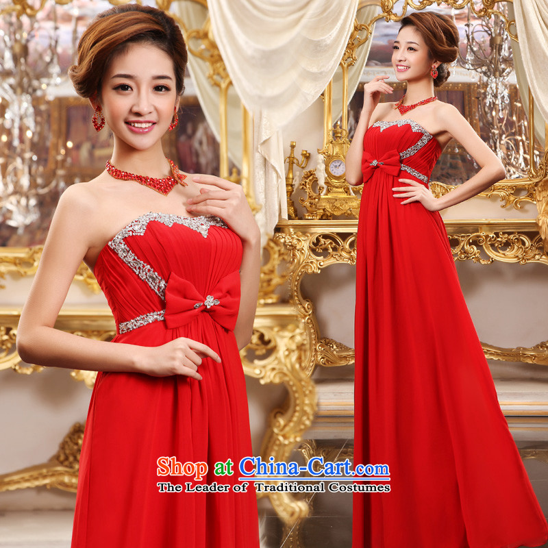 The privilege of serving-leung 2015 New Red Dress marriages pregnant women long wedding services for larger groups bows mm Red 3XL, honor services-leung , , , shopping on the Internet