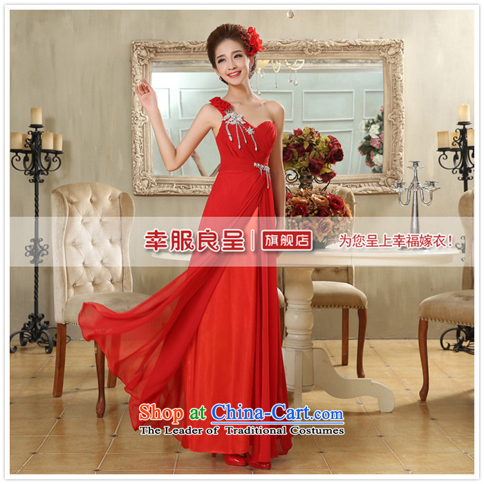 The privilege of serving-leung 2015 new shoulder Diamond Flower red bride wedding dress wedding dress long skirt Red 2XL Photo, prices, brand platters! The elections are supplied in the national character of distribution, so action, buy now enjoy more preferential! As soon as possible.