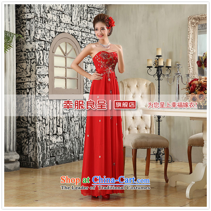 The privilege of serving-leung 2015 new red bride wedding dress wiping the chest to align the long wedding dress skirt red L picture, prices, brand platters! The elections are supplied in the national character of distribution, so action, buy now enjoy more preferential! As soon as possible.