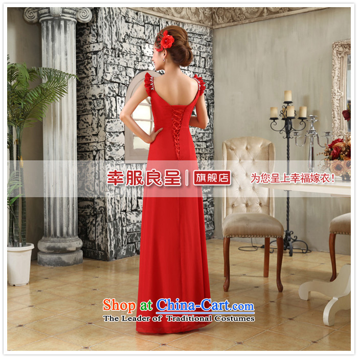 The privilege of serving-leung 2015 new marriages to align the red long shoulders diamond wedding dress skirt red L picture, prices, brand platters! The elections are supplied in the national character of distribution, so action, buy now enjoy more preferential! As soon as possible.