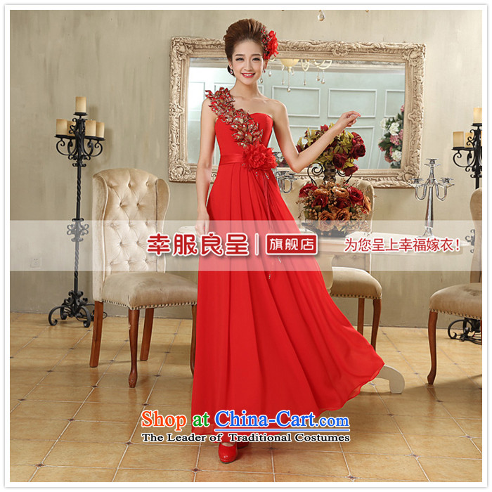 The privilege of serving-leung 2015 new bride wedding dress long red flowers to align the shoulder wedding dress skirt red XL Photo, prices, brand platters! The elections are supplied in the national character of distribution, so action, buy now enjoy more preferential! As soon as possible.