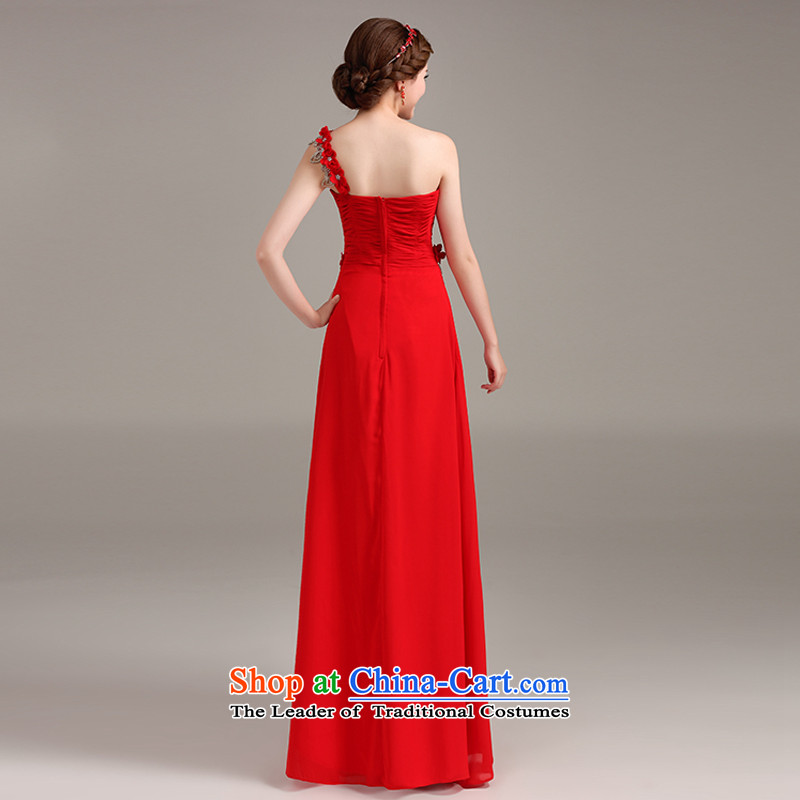 Beverly Ting 2015 marriages new dresses red bows services shoulder Long Chest dress anointed red S, Beverly (tingbeier ting) , , , shopping on the Internet
