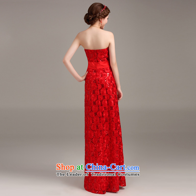 Beverly Ting wedding dress 2015 New Red Dress long bride anointed lace banquet dresses chest Sau San video thin red XXL, Beverly Ting (tingbeier) , , , shopping on the Internet