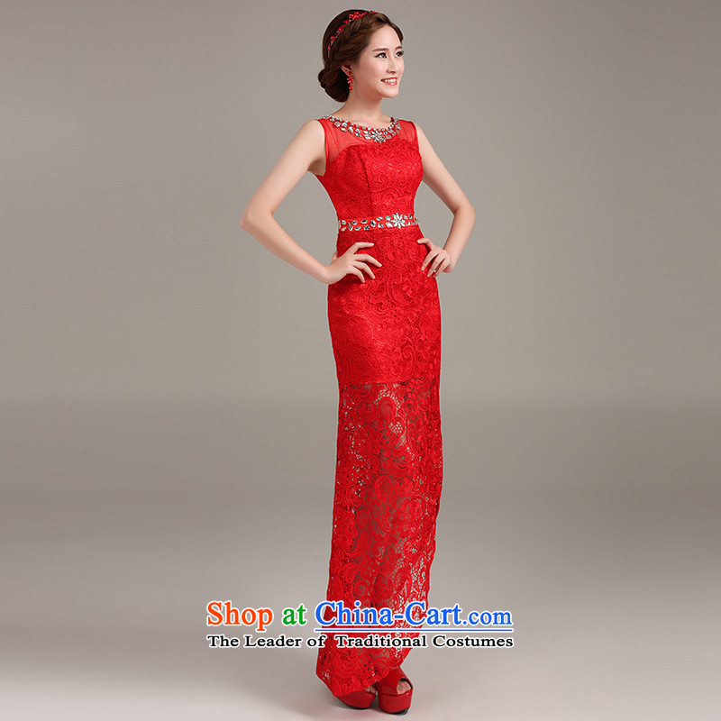 Beverly Ting dress 2015 new marriages of Sau San shoulders bows to the moderator dress lace red XL, Beverly (tingbeier ting) , , , shopping on the Internet